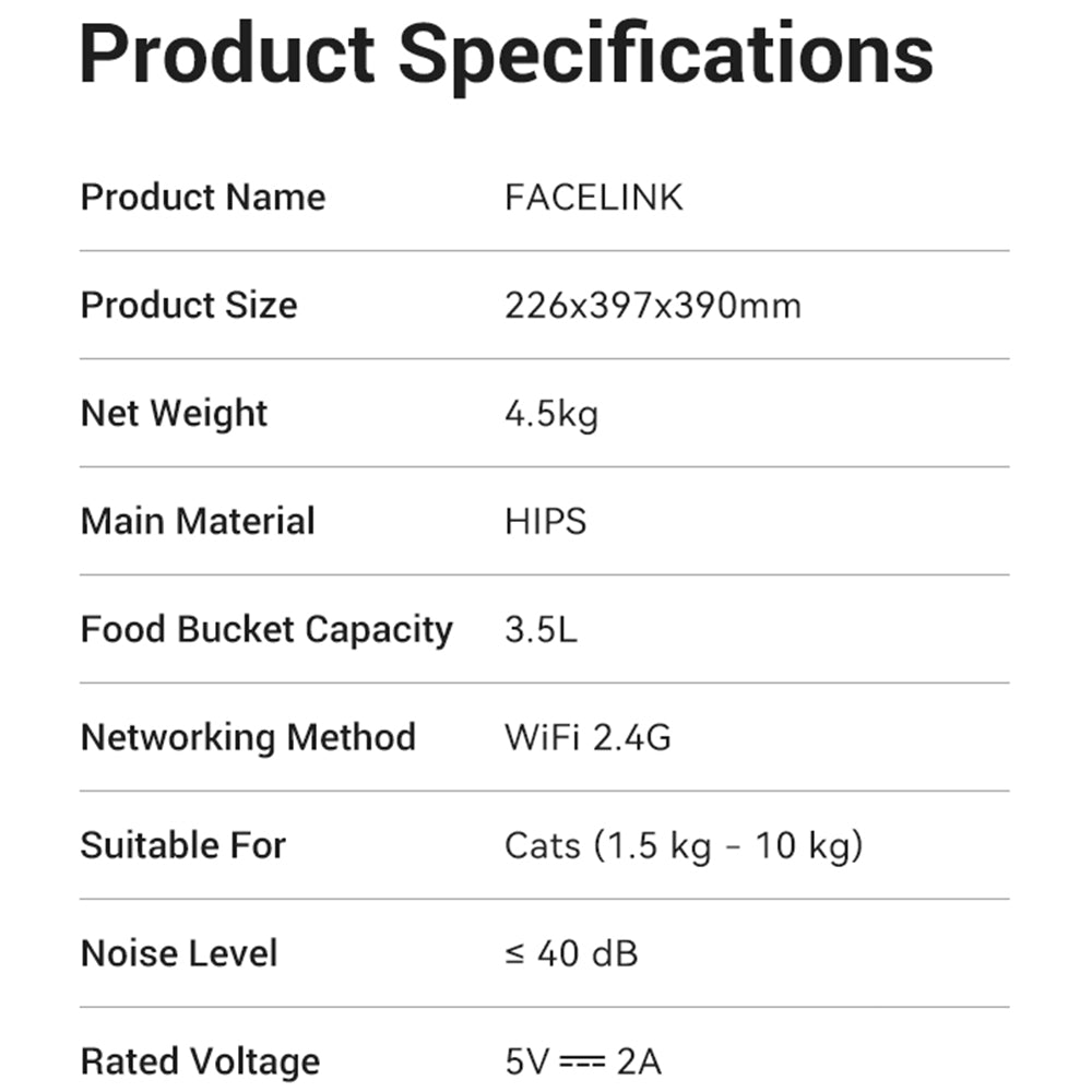 CATLINK F02 Cat Facial Recognition Smart Pet Feeder