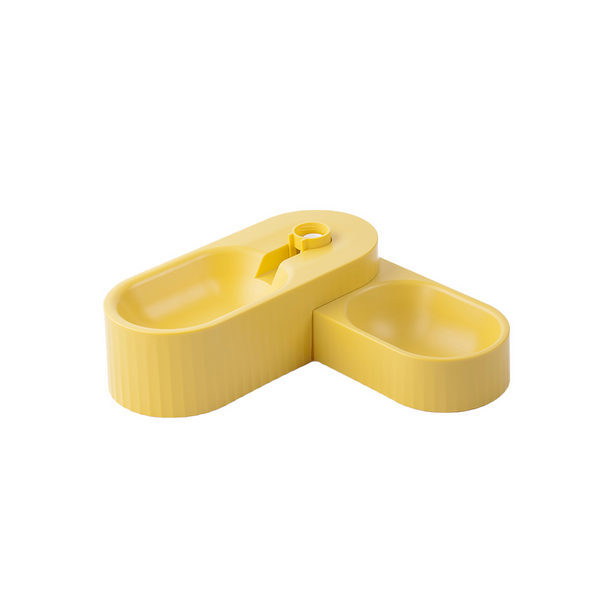 Dual Bowl For Dogs – Yellow