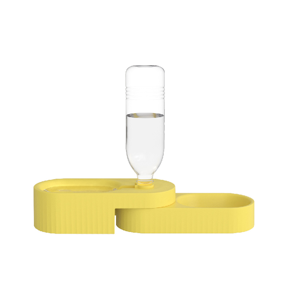 Dual Bowl For Dogs – Yellow