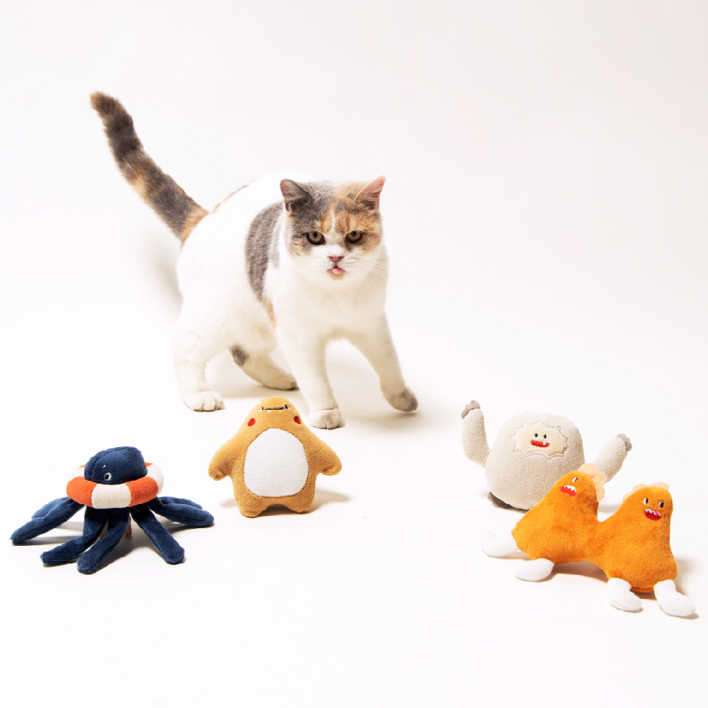 Catnip Plush Toy Little Monster Series – Grey