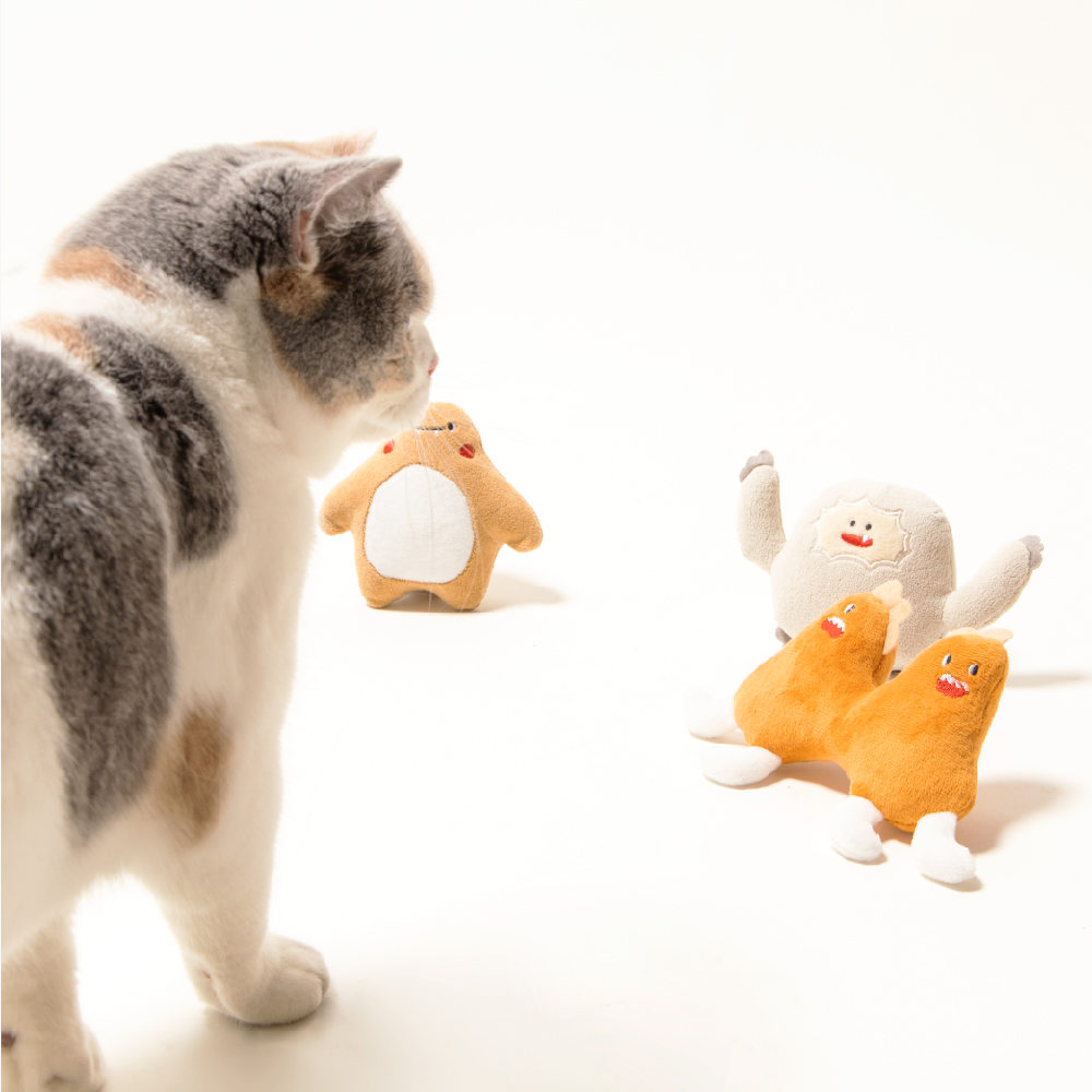 Catnip Plush Toy Little Monster Series – Grey