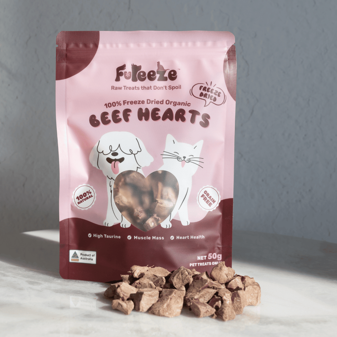 Freeze Dried Organic Australian Beef Hearts 50g