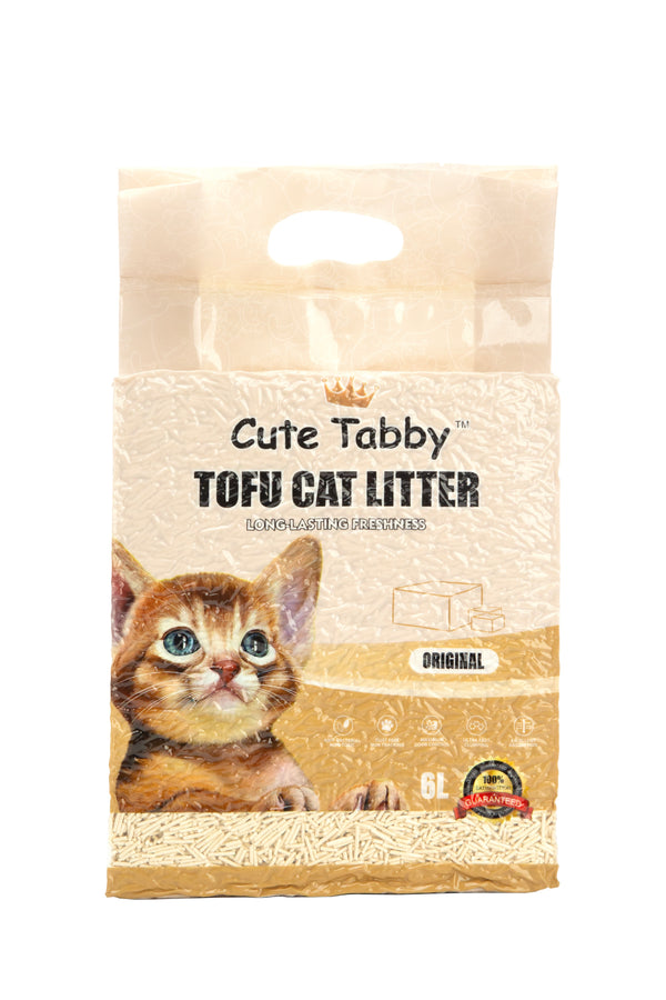 Cute Tabby Tofu Cat Litter Original 6L