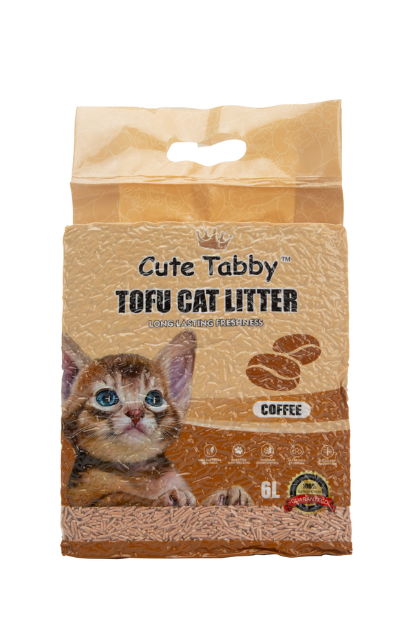 Cute Tabby Tofu Cat Litter Coffee 6L