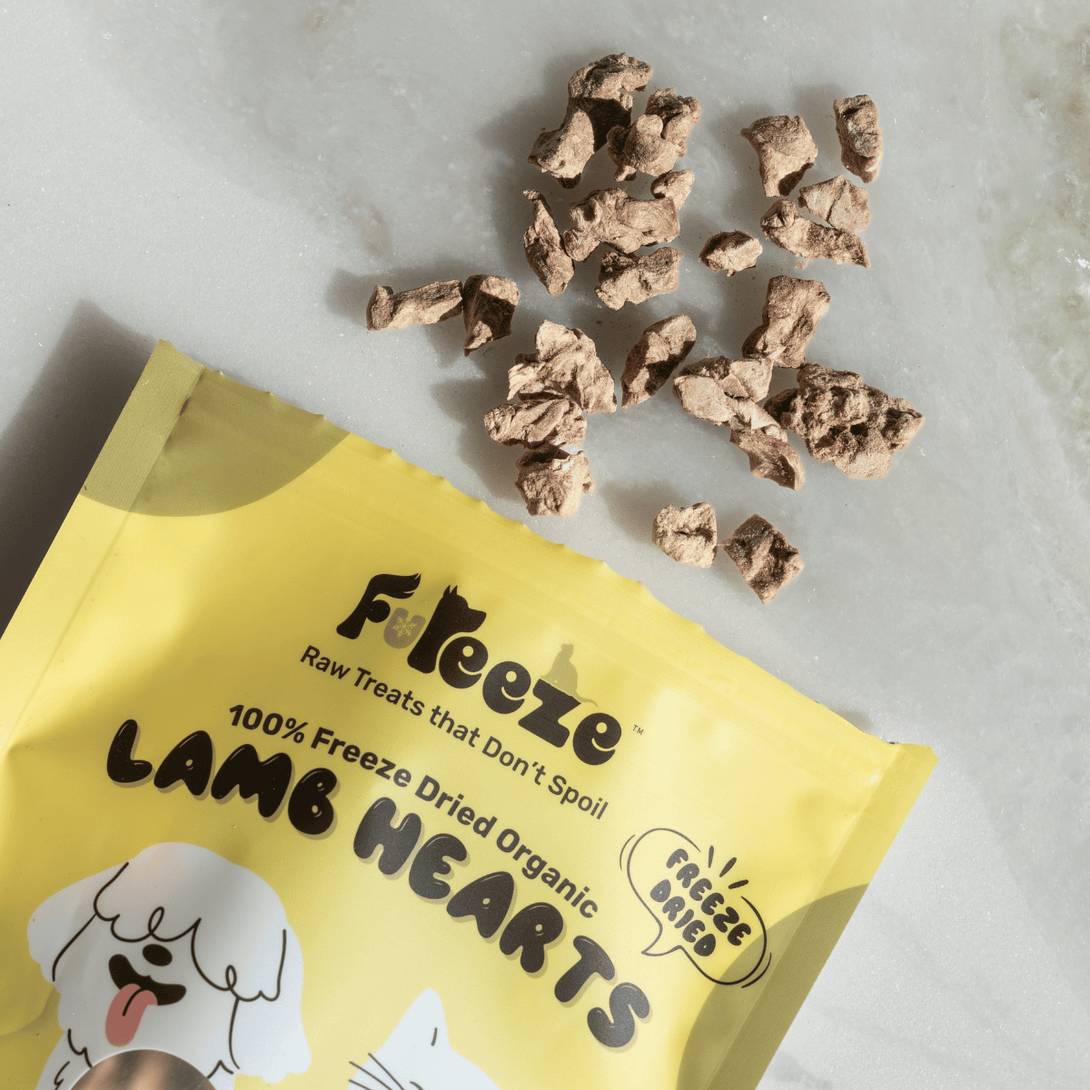 Freeze Dried Organic Australian Lamb Hearts 50g